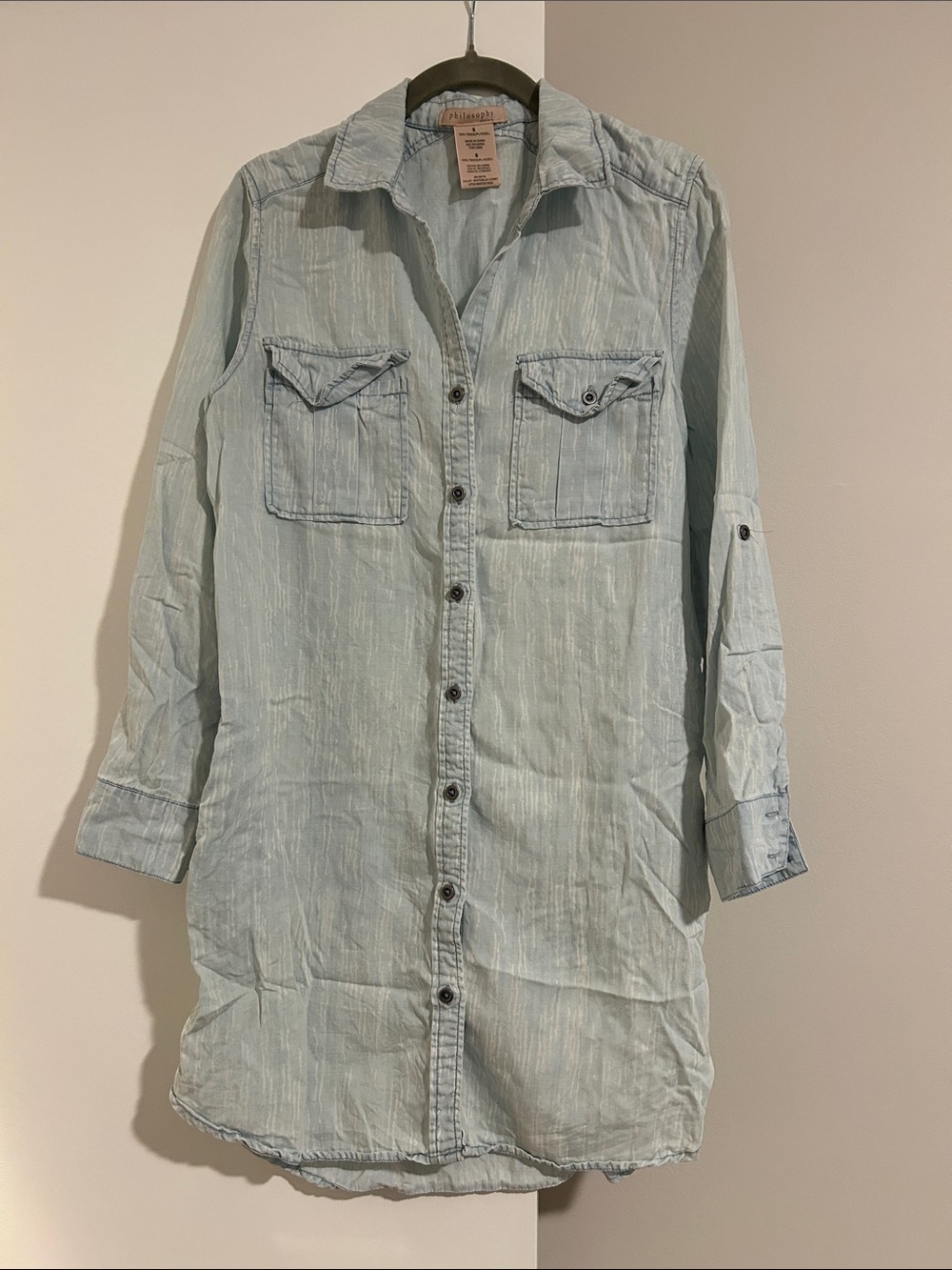 Long Sleeve Jean Shirt Dress